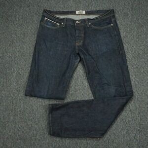 Naked & Famous Jeans Mens 38x34 Blue Left Hand Twill Selvedge Weird Guy 5 Pocket
